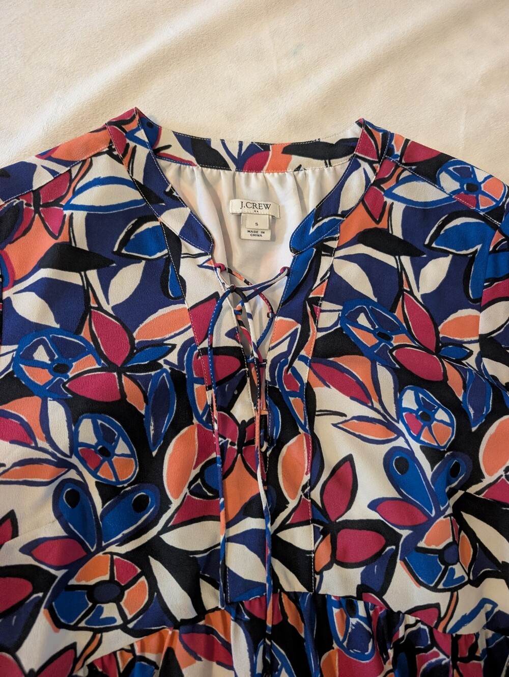 J Crew Floral Butterfly Pattern Dress - Picture 6 of 7
